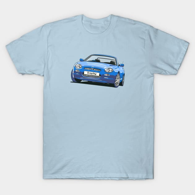 MG Rover MGF Trophy Blue T-Shirt by Webazoot